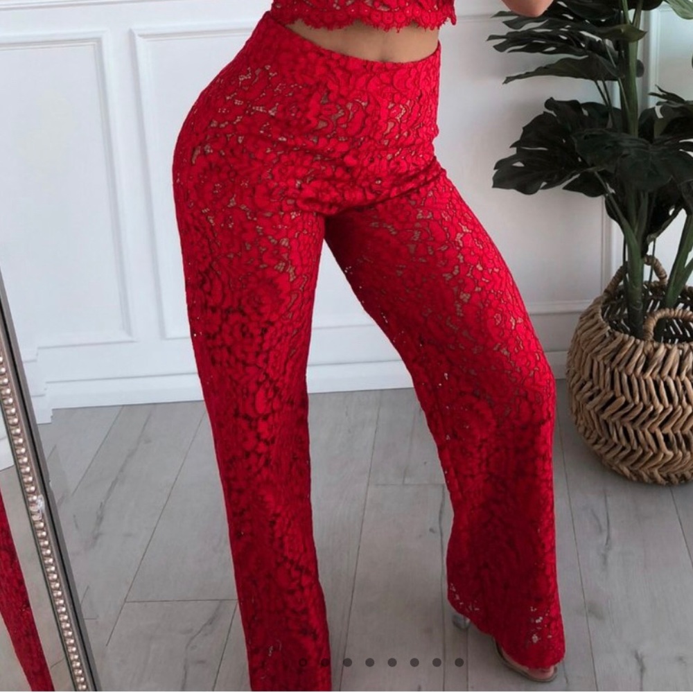 White fox Boutique Cherry lace pants
